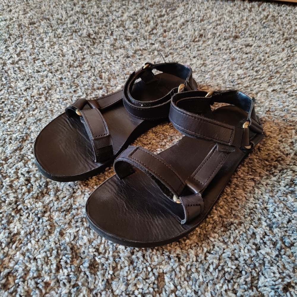 Teva Leather Sandals Black